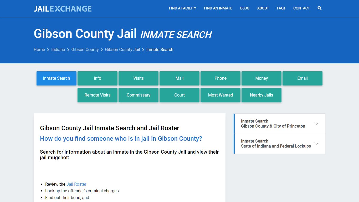 Inmate Search: Roster & Mugshots - Gibson County Jail, IN