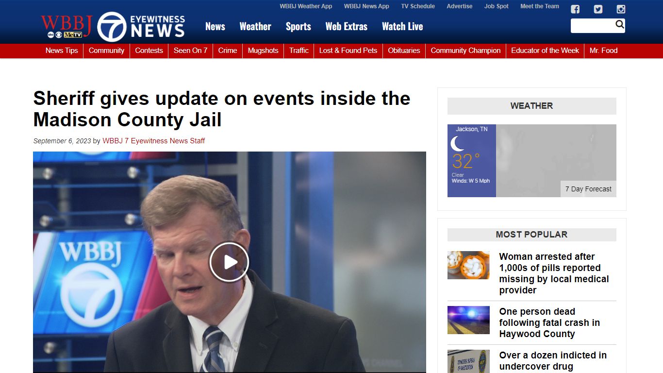 Sheriff gives update on events inside the Madison County Jail - WBBJ-TV